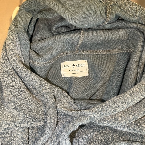 Soft serve shark steel Blue Hoodie - Picture 6 of 6